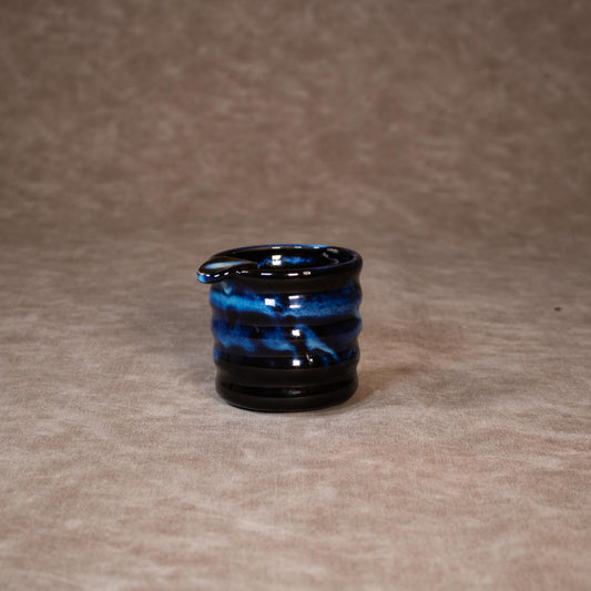 Ashtray - Black Melting Blue Wiggle