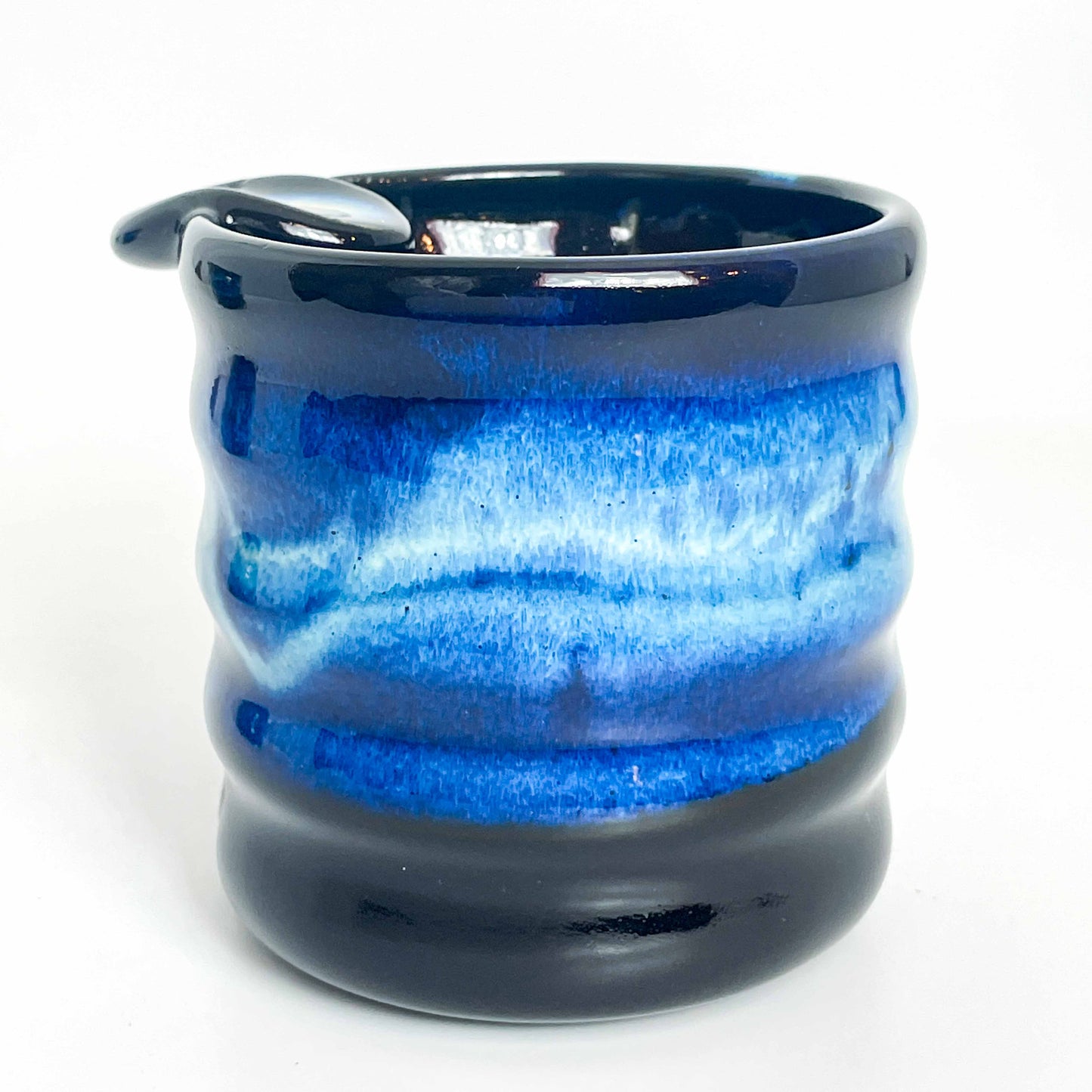 Ashtray - Black Melting Blue Wiggle